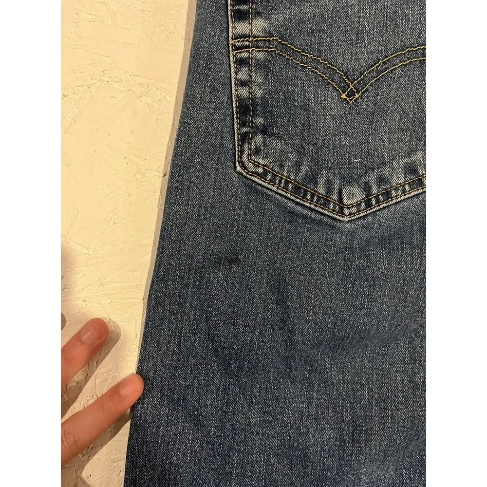 Levi's 505 Jeans Mens 36x32 Regular Fit Straight Leg Light Wash Blue‎ Denim